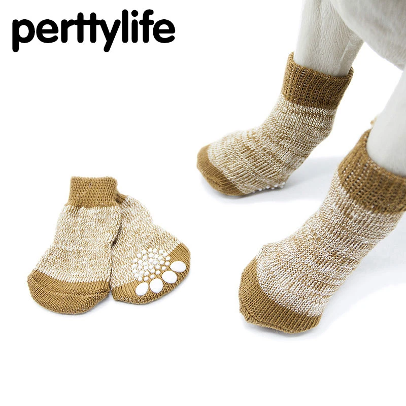 PERTTYLIFE Pet Socks Thin Anti-dirty Dog Feet Non-slip Cotton Breathable Puppy Foot Cover P006 | Дом и сад