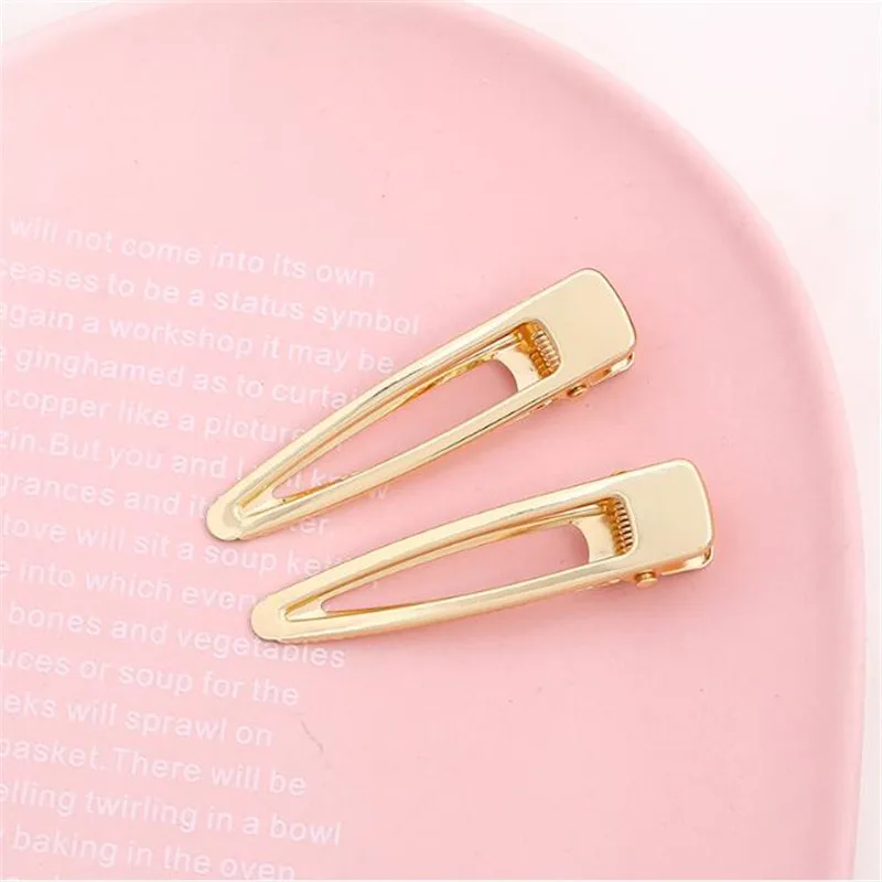 1 PC Gold Metal Hairpins Women Hair Alligator Clips Barrette Bobby Pins Girls Scrub Snap Hairgrip Accessories Headdress |