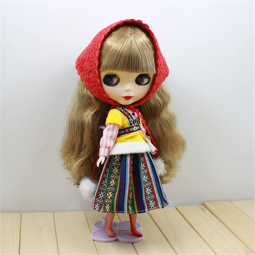 Одежда для 1/6 Blyth ICY кукла Licca костюм 1 шт. зимнее очарование русское платье игрушки