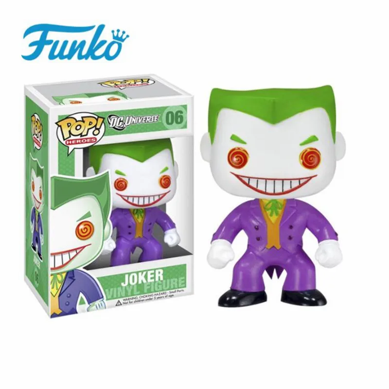 Экшн фигурки FUNKO POP 1 шт. первая серия официальная модель DC Heroes: кукла Джокера
