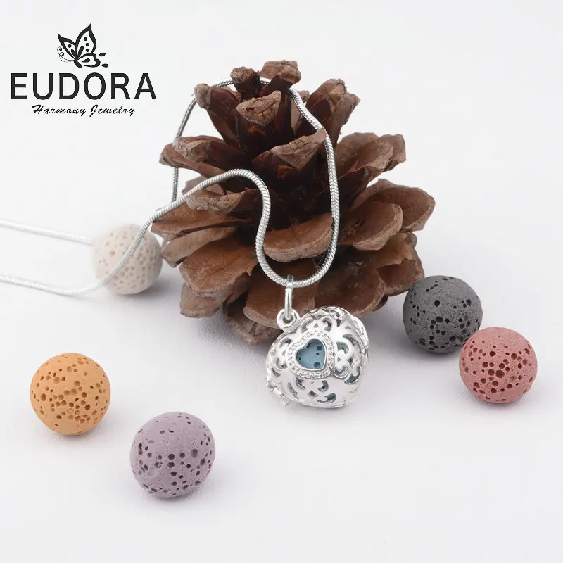 Eudora 12 мм Духи Диффузор кулон ожерелье Лава подходит 7 шт. искусственный шар для