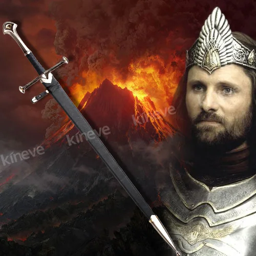 S1000 Властелин колец NARSIL Меч короля ELENDIL W/кожаные ножны 52"