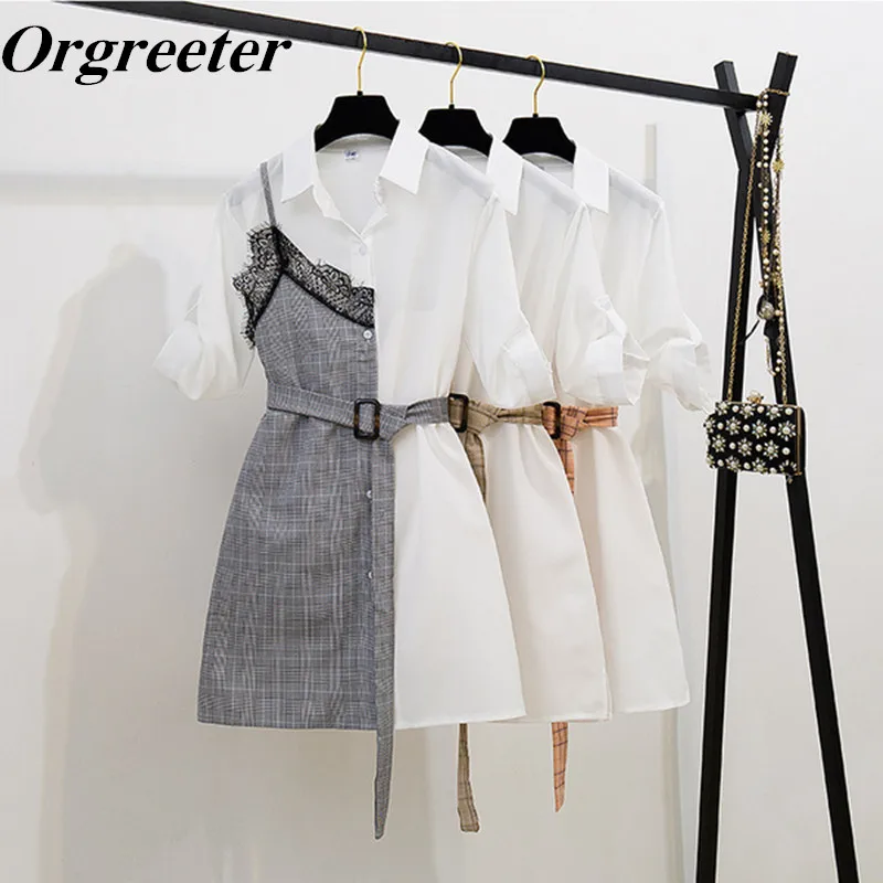 2019 Летняя мода уличная одежда короткий рукав кружевная отделка лоскутное платье