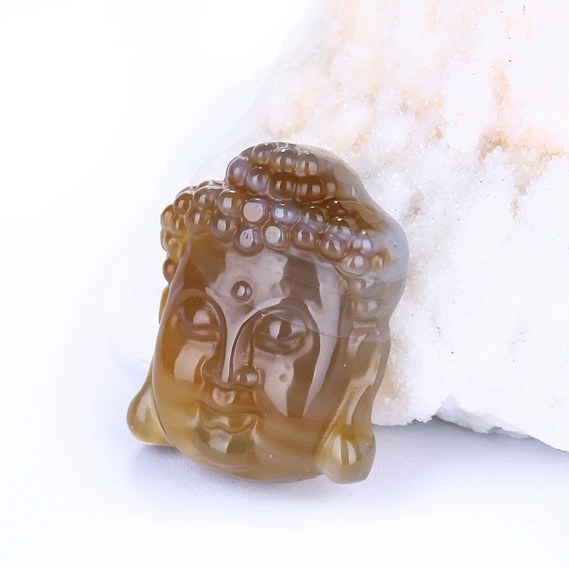 

Carved Red Agate Buddha Head Pendant Bead,Semi-precious stones jewelry accessories,31x25x10mm,13.0g
