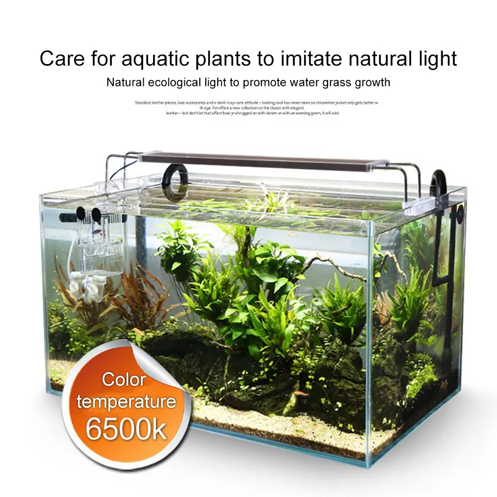 

Aluminum Alloy Cover Grow LED Lighting Fish Tank 220V 12-24W Aquarium Specially designed LED Suitable For Water Plant Grow