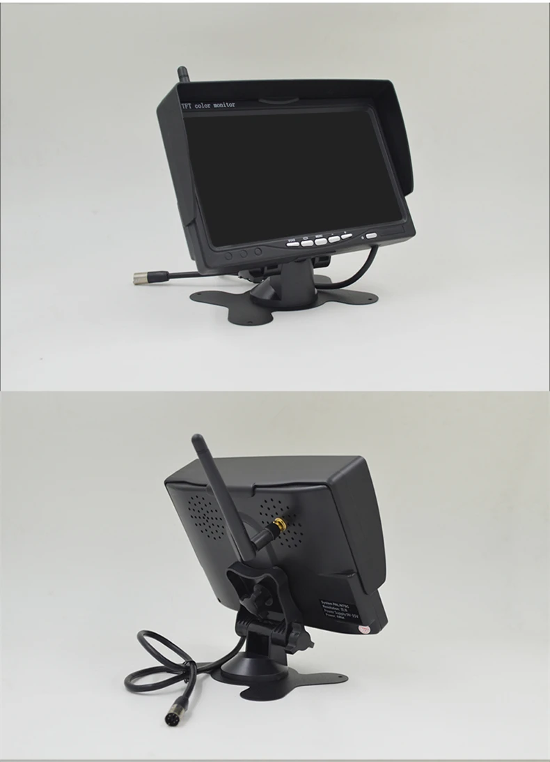 Car Parking 2.4G wireless rear view camera 120 degree backup camera+ 7 Inch 800*480 TFT LCD Mini Rearview Monitor | Автомобили и