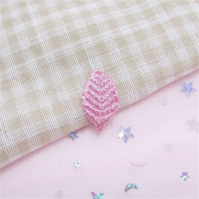pink 60 шт./лот, 2,8*1,6 см, блестящий лист, мягкие Аппликации, аксессуары, искусственные патчи, сделай сам, рукоделие, заколки для волос, украшение - Цвет: pink