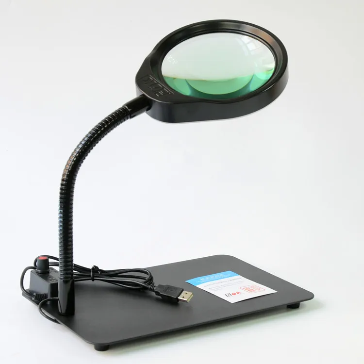 8X Magnifier Lamp Magnifying glass with usb and 48 LED light  Magnifying Tool