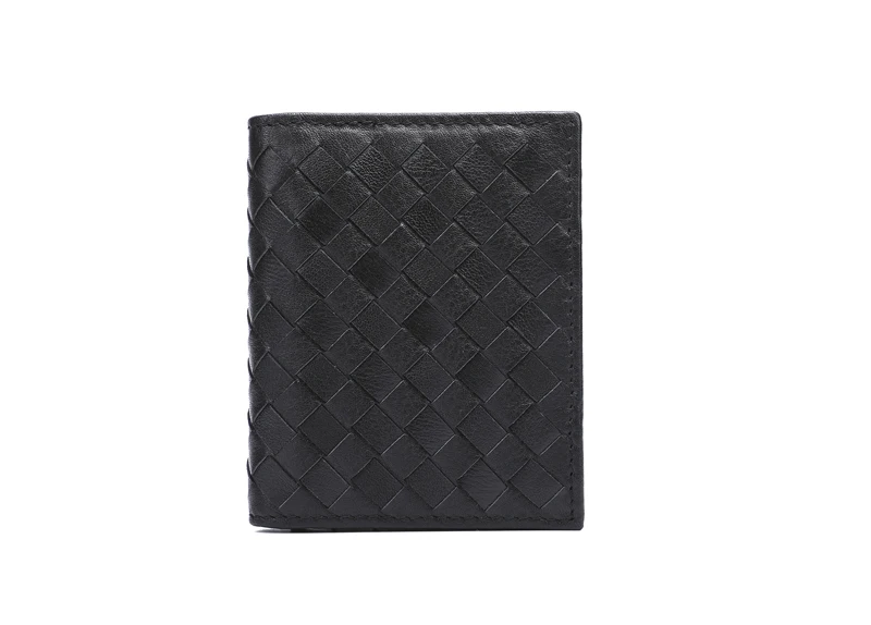 Wmnuo Business Genuine Leather Card Holders Male Korean Mini Braided Head Layer Cowhide Male And Female Multi-card Wallet Unisex