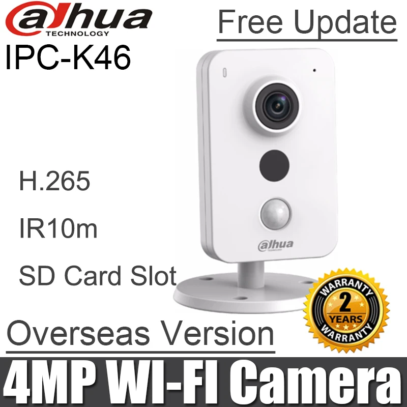 Оригинальная IPC-K46 4MP wifi IP камера с H.265 IR10m Встроенный микрофон Замена ipc-a46 ds-2cd2442fwd-iw мини камера безопасности