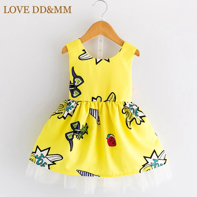 Платье для девочек LOVE DD &amp MM милое летнее платье без рукавов с рисунком граффити