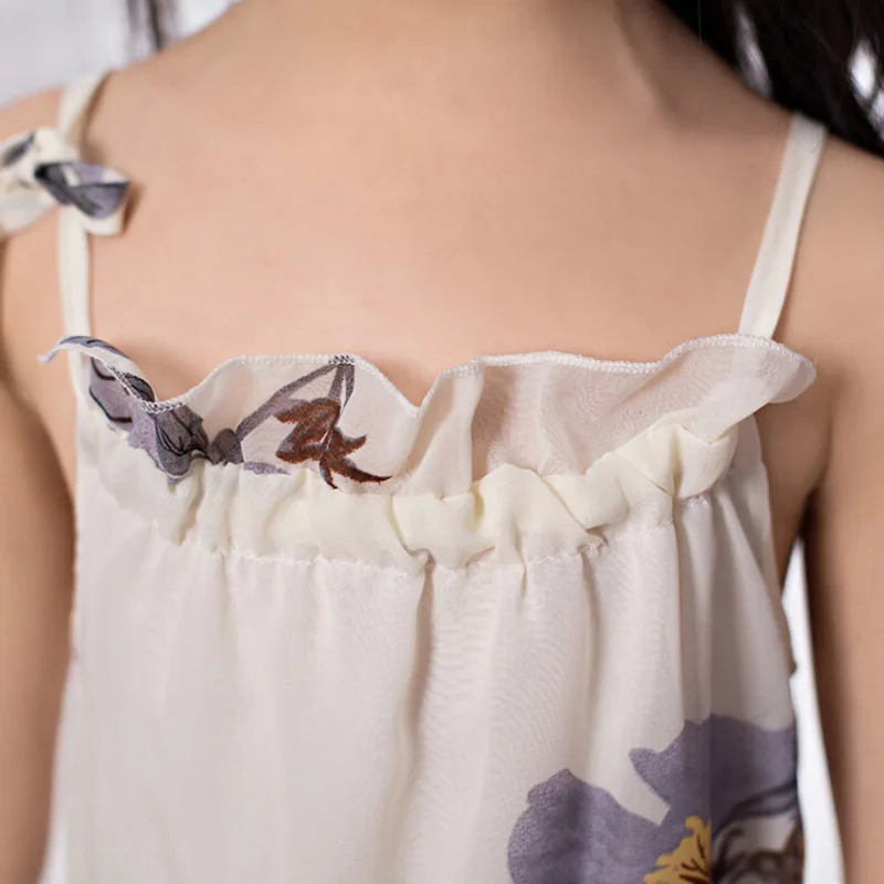 Mother And Daughter Clothes Harness Sleeveless Dress Floral Print Mom Casual Family Clothing Chiffon Dress|dress up clothing|dress checkdress shoes