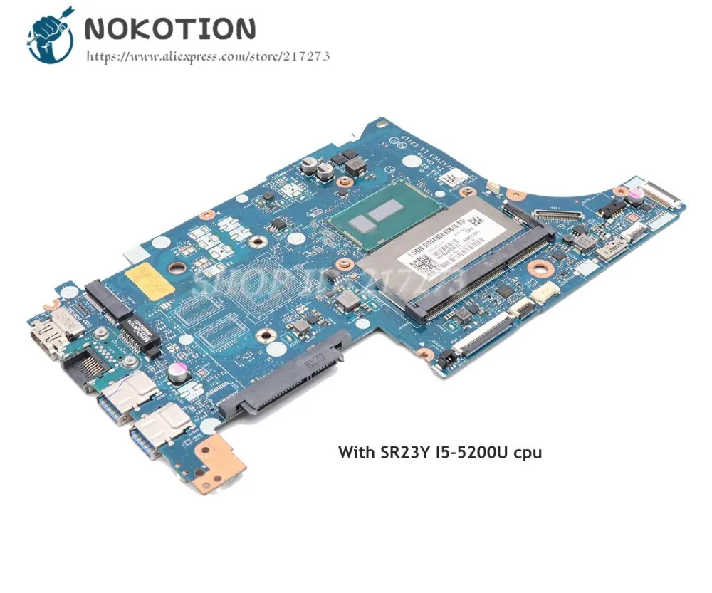 

NOKOTION для Lenovo Ideapad E31-70 Материнская плата ноутбука 13,3 дюймов AIVS3 AIVE3 LA-C311P SR23Y I5-5200U процессор