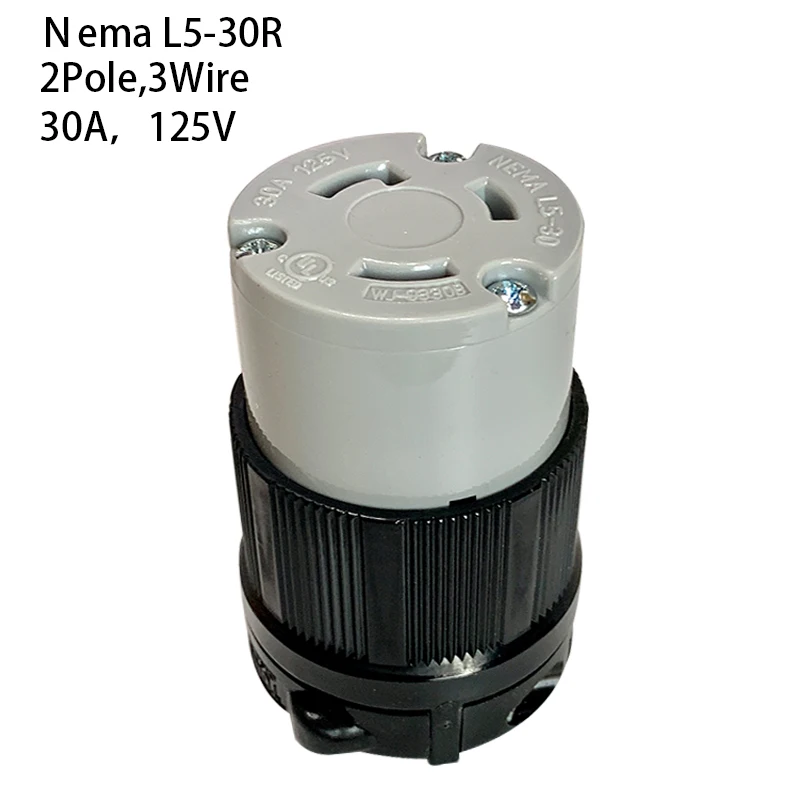 US Nema L5-30R анти-капля промышленный женский заземление запирающий разъем 3 полюса 4 провода электрическая вилка 30A 125 в