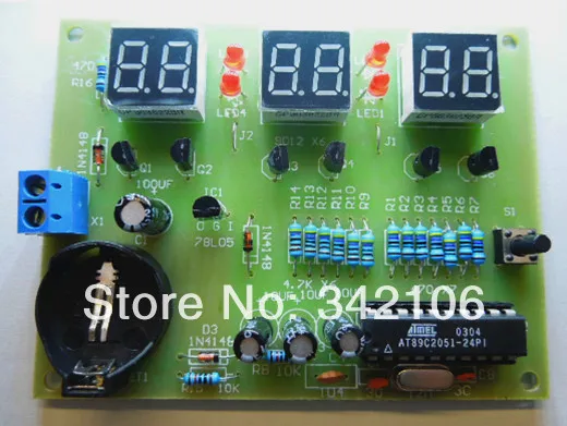 Бесплатная Доставка!!! 5 шт. AT89C2051/шесть комплект цифровые часы/электронные часы