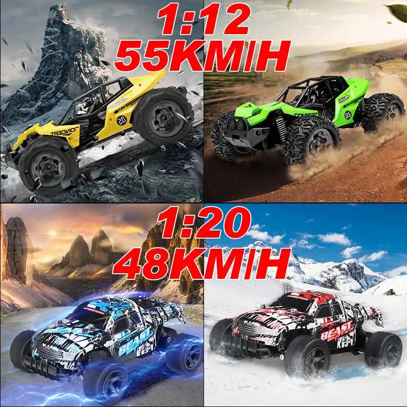 RC автомобиль 55 км/ч 4WD высокий гоночный скоростной автомобиль альпинистский пульт дистанционного управления электрический автомобиль внедорожный автомобиль грузовик 1:12 Дрифт подарки для мальчиков