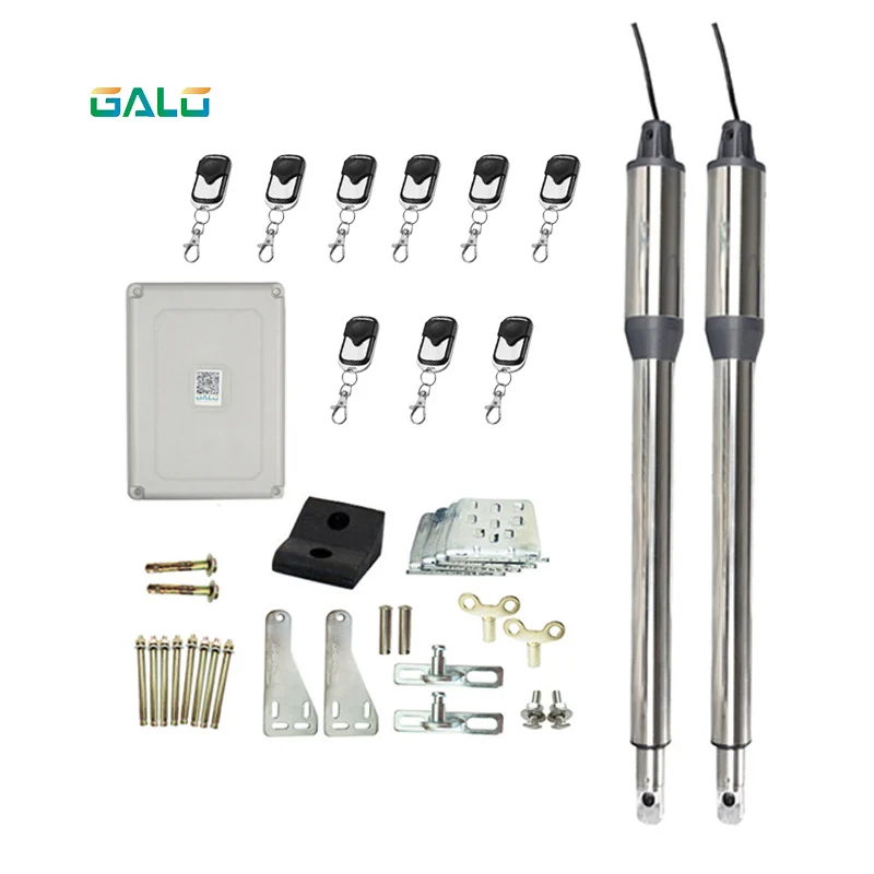 kit 9 GALO PKM-C01 двойной качели набор для открывания ворот, беспроводная клавиатура, GSM, пульт дистанционного управления Кол-во, вспышка света и фотоэлемент опционально - Цвет: kit 9