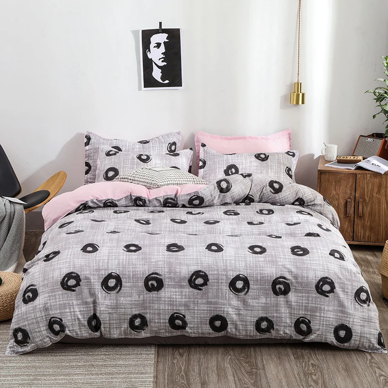 Dreamort Комплект постельного белья с леопардовым принтом в пасторальном стиле, 3 или 4 шт., Комплект постельного белья для близнецов, полный комплект постельного белья, простыня+ пододеяльник+ наволочка