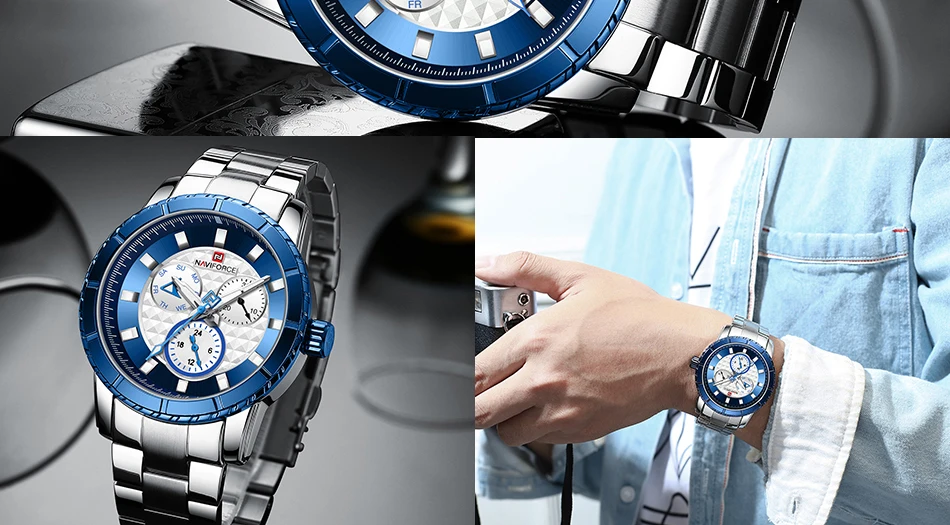 Новинка NAVIFORCE мужские классические часы Топ люксовый бренд Бизнес Мода Кварцевые водонепроницаемые спортивные часы для мужчин Relogio Masculino