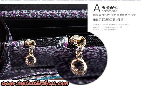 Romantic Oil Painting Bright Vintage Geometry Printed Genuine Leather Clutch|leather bandana|clutch leather bagclutch automatic |
