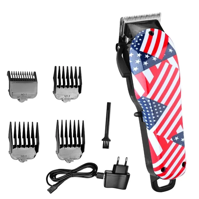 4pcs comb Профессиональная Парикмахерская Машинка для стрижки волос, регулируемый профессиональный триммер для волос для мужчин, электрическая машинка для стрижки волос, парикмахерский инструмент - Цвет: 4pcs comb