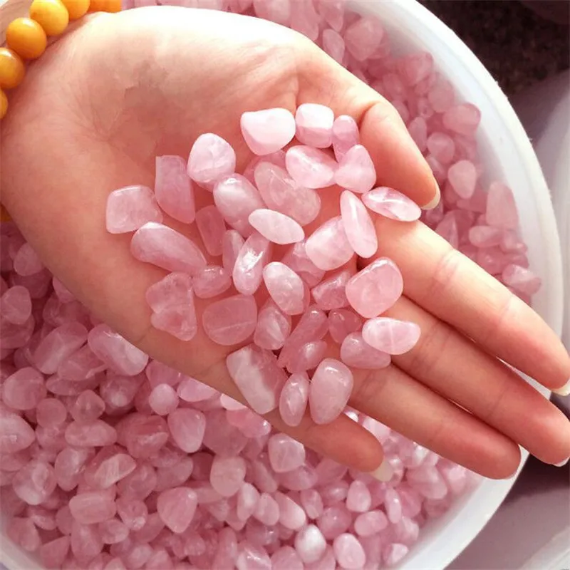 

100g Natural Pink Rose Quartz Crystal Mini Stone Rock Chips Specimens Healing