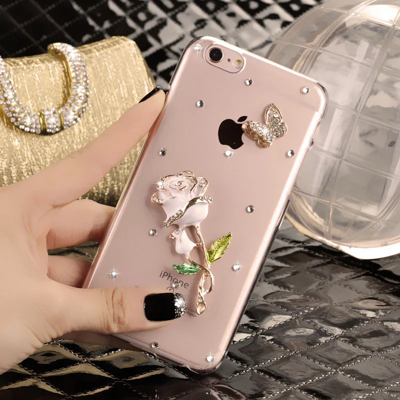 XINGDUO Handmade Ballet Bling Diamond Rhinestone Flower Cover Case For iphone X 5s 5C 6 6s 7 8 Plus XS XR Xs Max Phone case | Мобильные