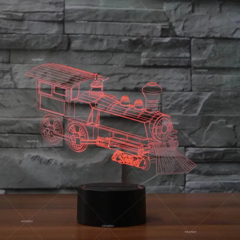Моделирование локомотива акриловый ночник индивидуальная Настройка 3d стерео