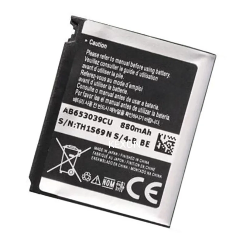 AB653039CU Аккумулятор Для Samsung SGH L170 J208 L770 L810 L810V Стали Soul U800 Z240 AB653039EZ AB653039CCE|battery for htc