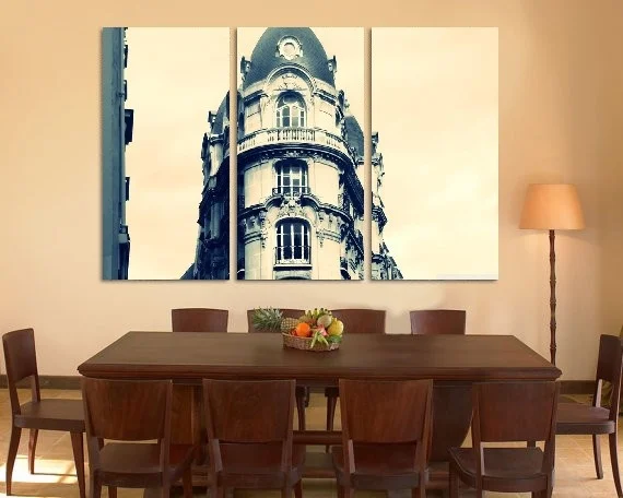 Modern Colorful Photo Picture city coast Room Decor 3 pcs Cities Canvas Art Painting Living Bedroom | Дом и сад