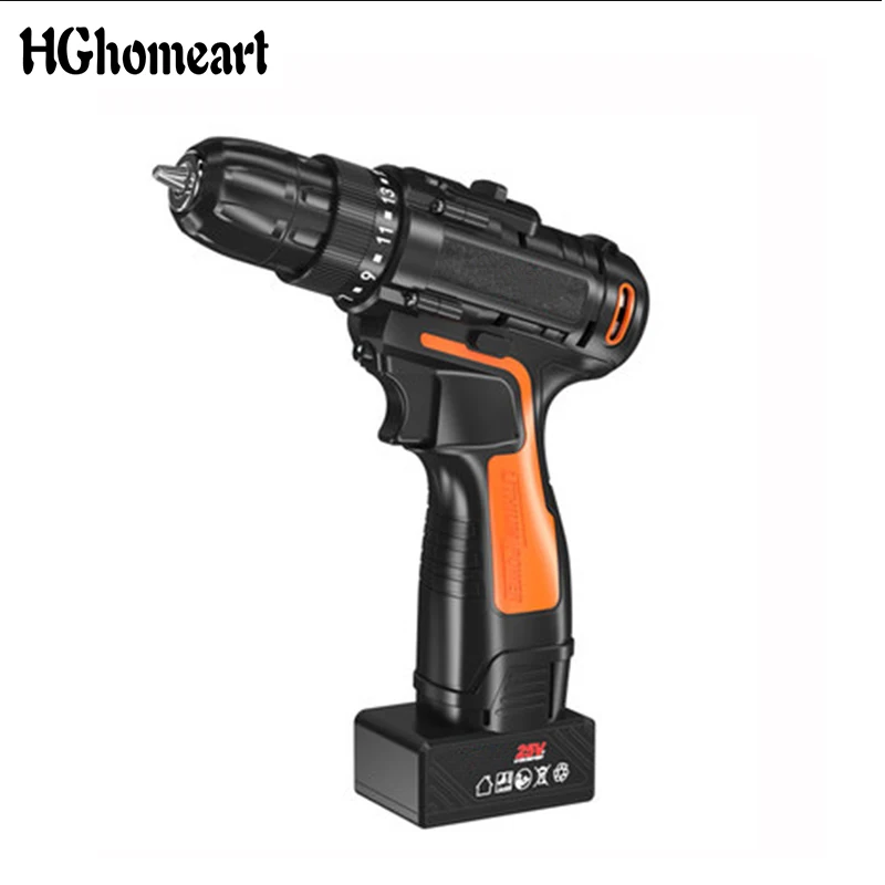 HGhomeart 12V/16 8 V/25V зарядка Беспроводная электрическая дрель отвертка литиевая