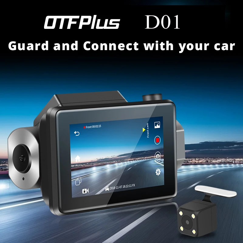 OTFPlus D01 3g Wi Fi Car регистраторы с 3 0 &quotTouch ips экран Android gps Камера Регистраторы 1080 P