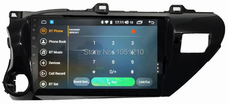 Ouchuangbo android 10 gps авто радио медиаплеер для Hilux 2015-2018 Поддержка 8 ядер 1 дюймов |