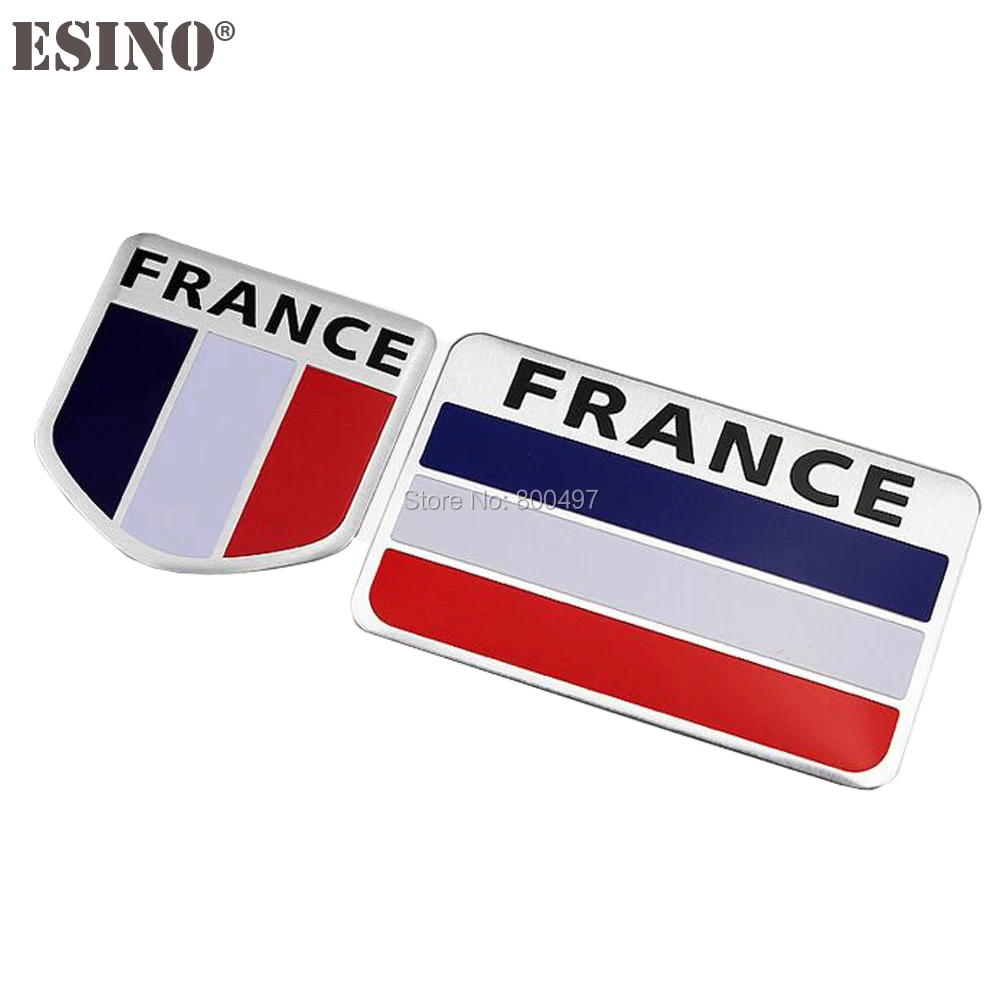

Car Styling New Design France National Flag Set 3D Metal Chrome Aluminium Alloy 3D Emblem Badge Sticker Decal Auto Accessory