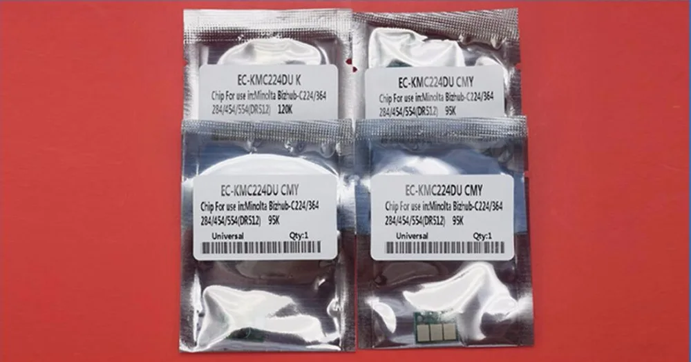 Новые совместимые чипы барабана для konica minolta C224 C284e C364 C554 C454 221S 287 сброса 4 шт./компл.