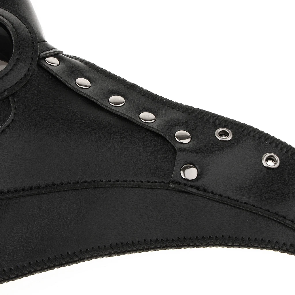 Черная маска из искусственной кожи для доктора и птицы длинный нос клюв страшные