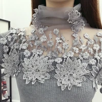 mesh transparent embroidery diamonds sweater women slim formal wear sweater pullover knitting autumn winter 2019 jumper m93301