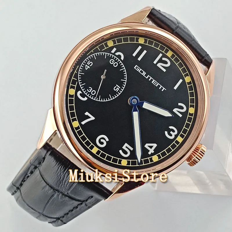 

42 мм, черный циферблат, розовое золото, искусственная кожа, ремешок, женские наручные часы