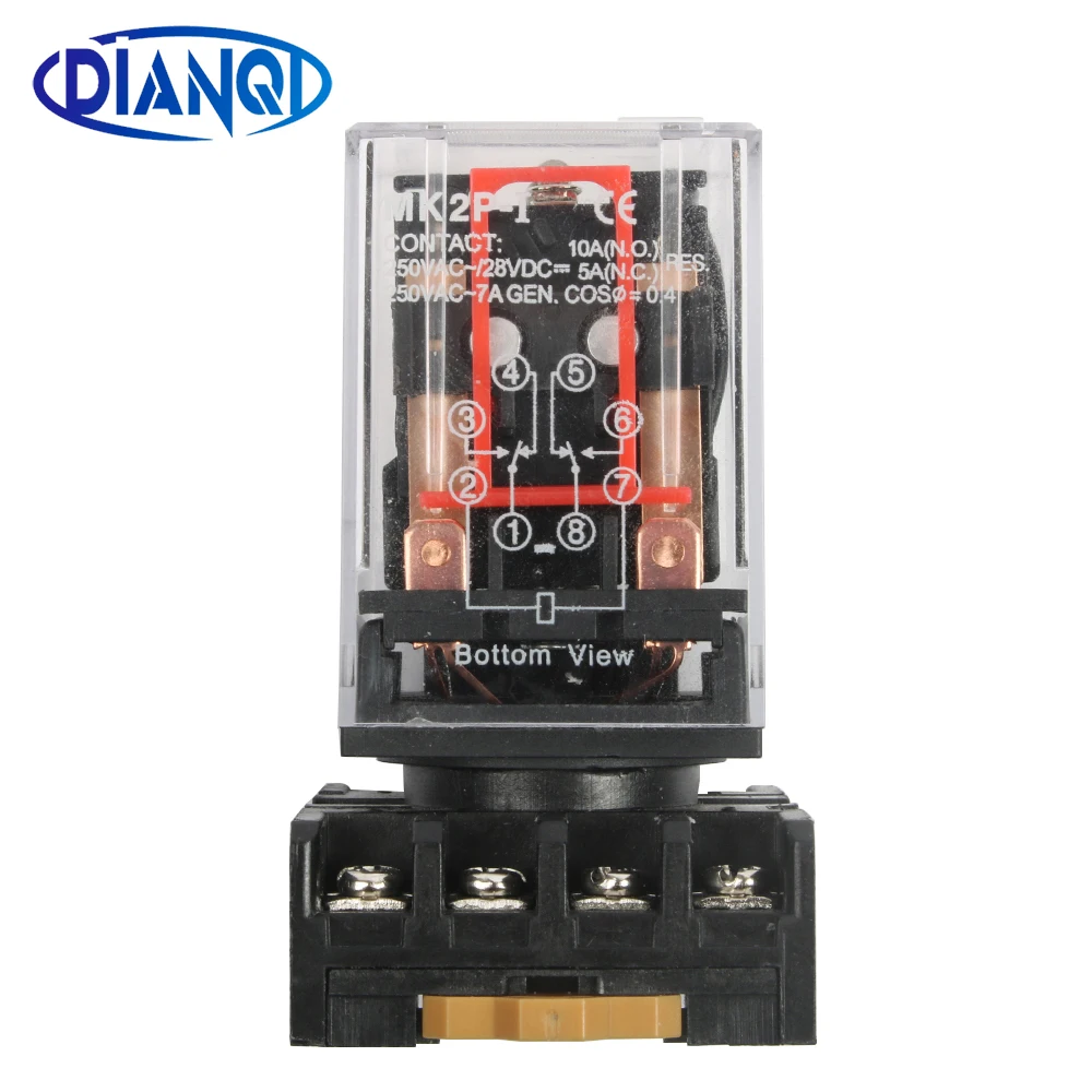 MK2P MK-2P ONE Новое штепсельное реле 8PIN 2P подходит для 110 В 220 переменного/постоянного