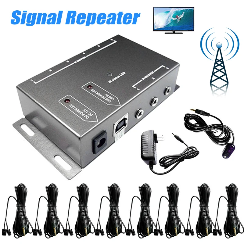 'The Best' IR Repeater Remote Control Extender Infrared System with Dual Head Emitter 889 | Инструменты
