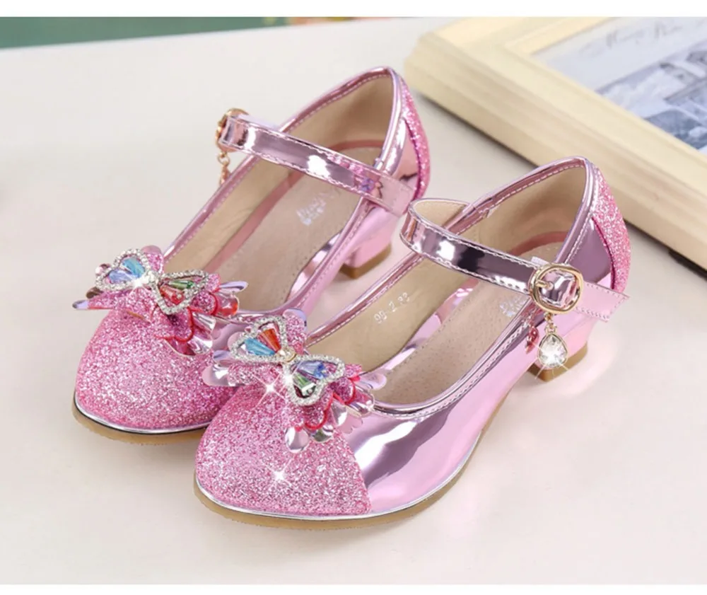 

Children Leather Breathable Crystal casual Ballet shoes Girls Rhinestones sweet princess dance sandals