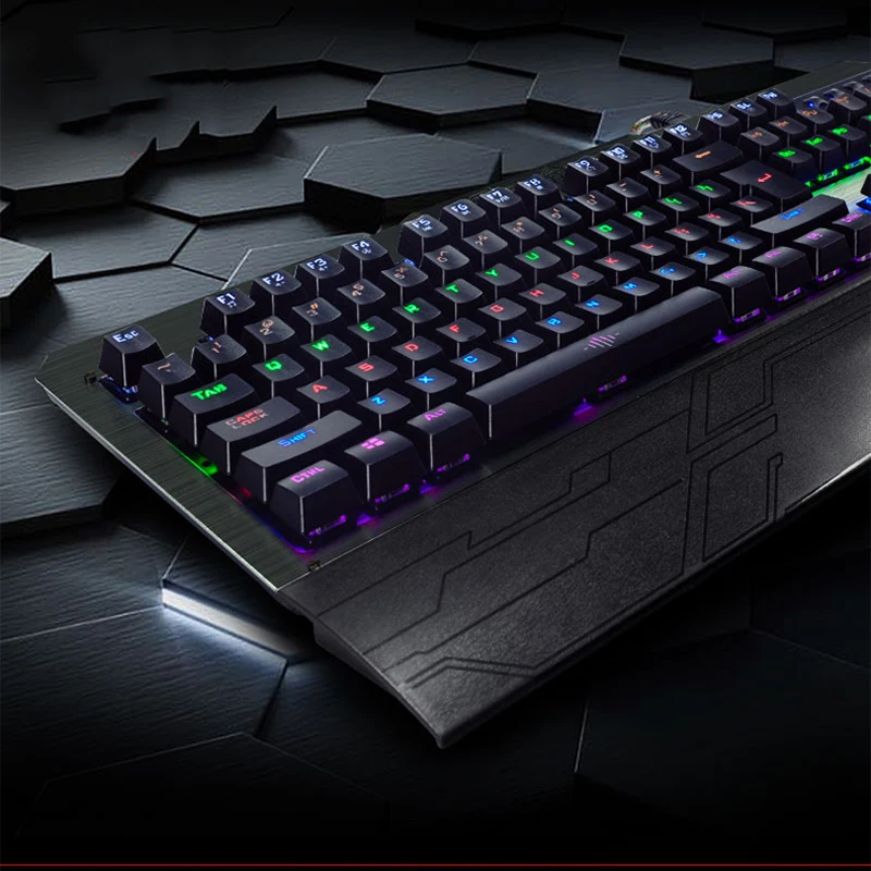 K26 Механическая игровая клавиатура RGB подсветка геймерская клавиатура синий переключатель механическая клавиатура кабель для компьютера Pro Gamer