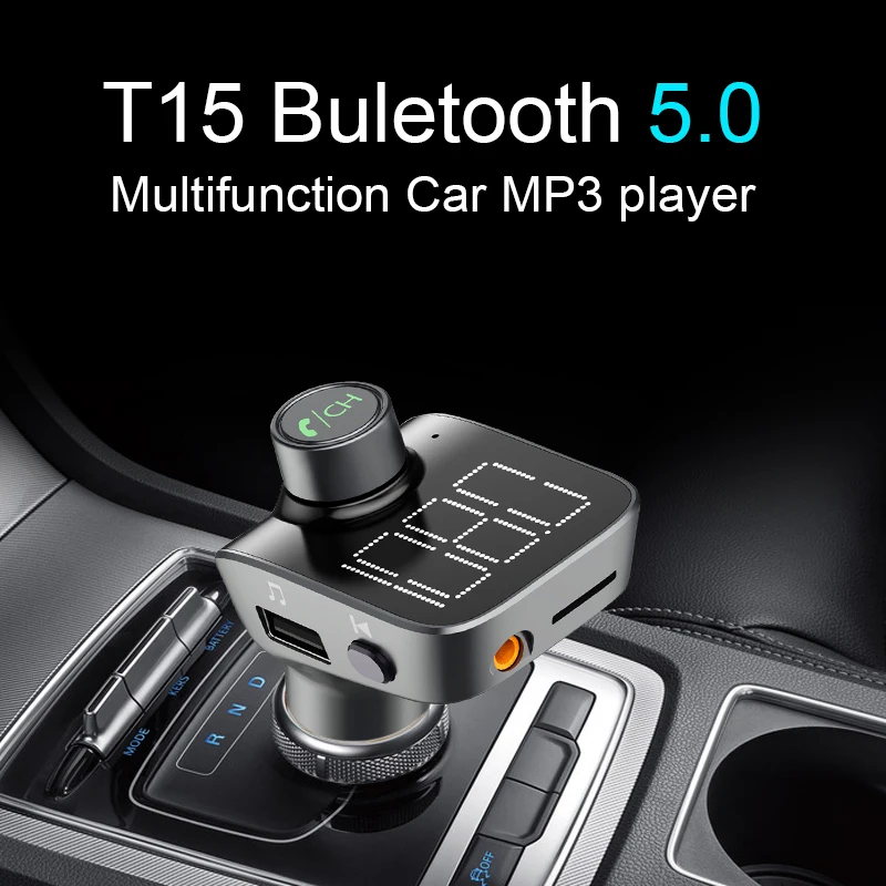 Автомобильный MP3 Bluetooth 5,0 приемник музыкальный плейер в машине FM передатчик 2 зарядных порта USB для автомобиля Зарядное устройство U Диск флеш-карты памяти TF aux Вход формат музыки без потери качества