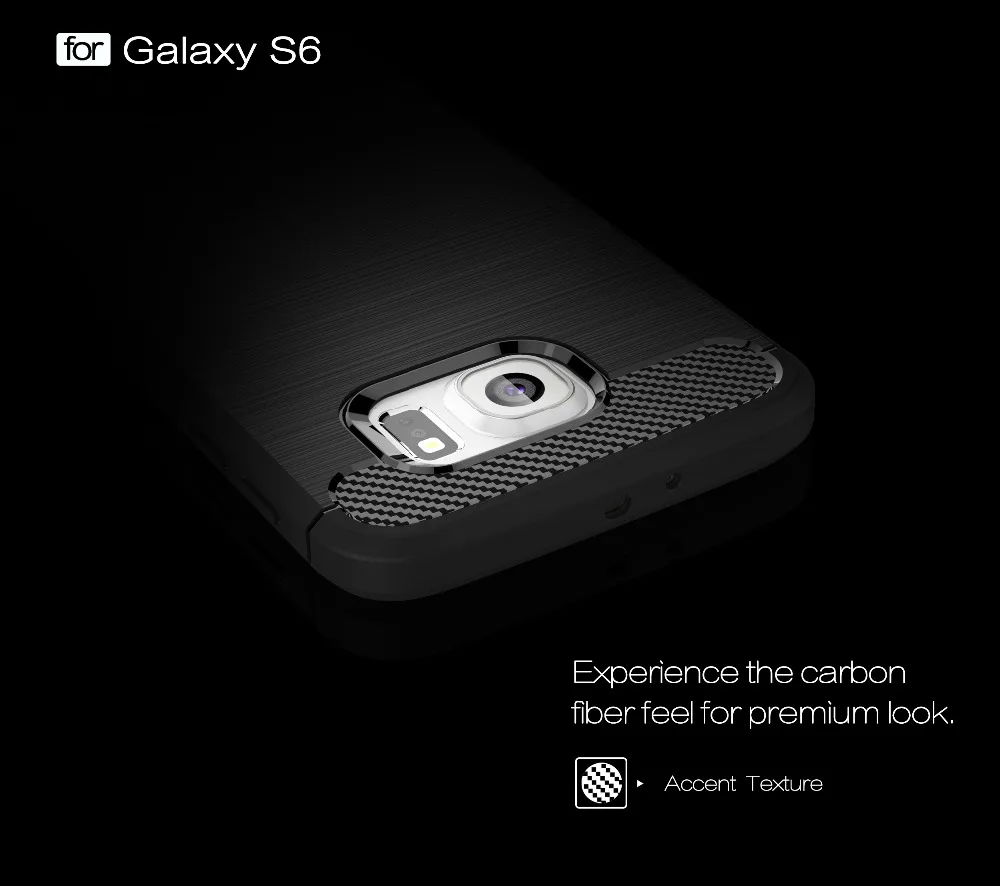 Чехол из углеродного волокна для Samsung Galaxy S6 G9200 прочный защитный чехол роскошный