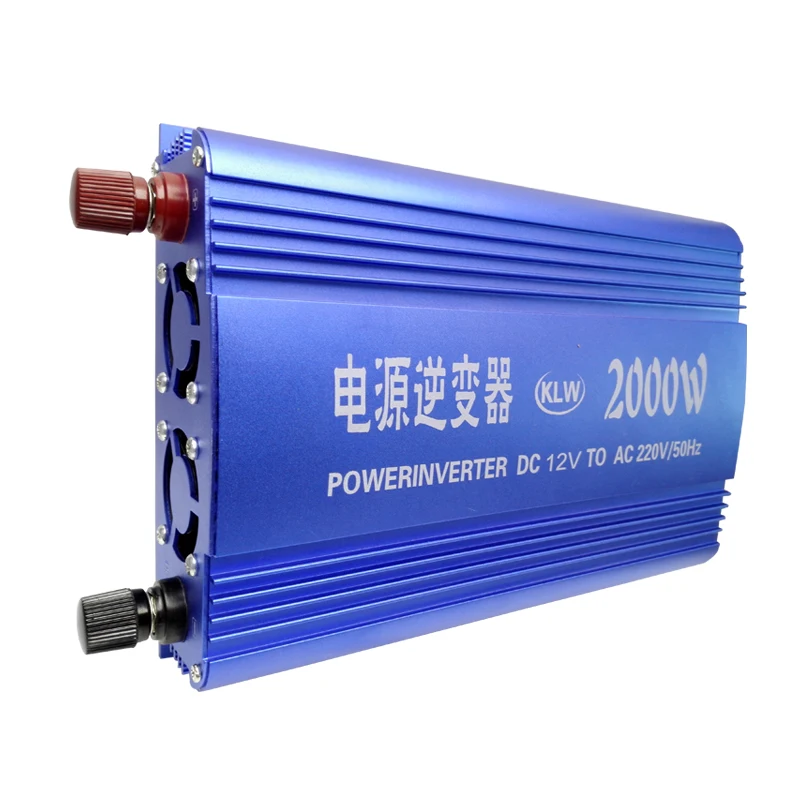 KLW Пиковая Мощность 2000 Вт Изменить Синусоида Инвертор Автомобиля DC 12 В в