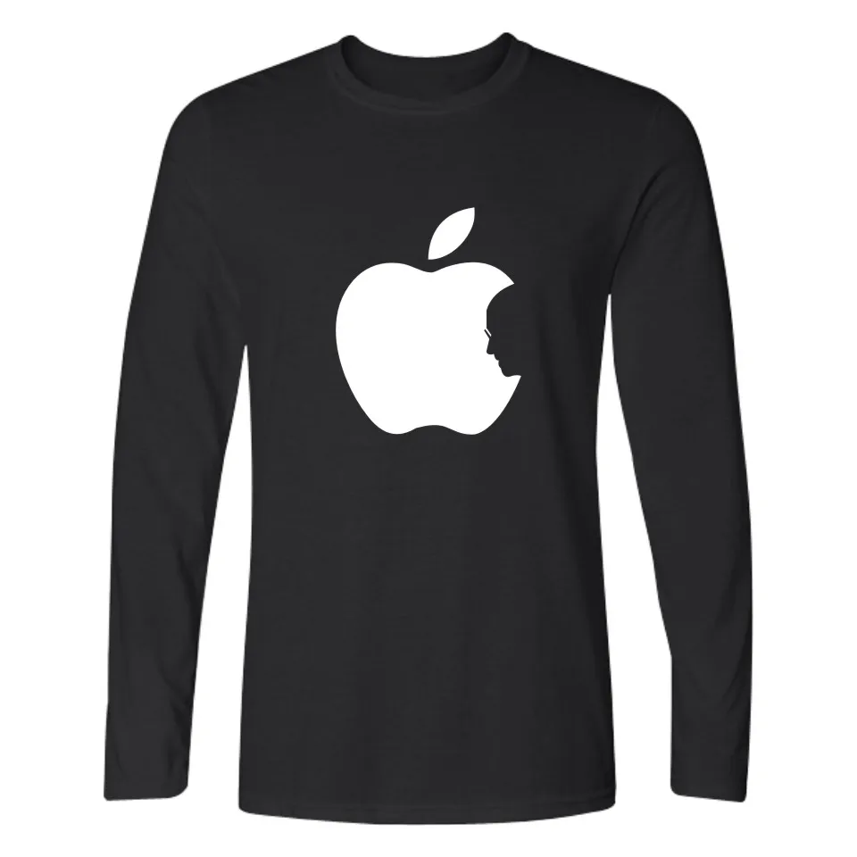Apple Стив Джобс 4 цвет хлопка с длинным рукавом Футболка Лидер продаж плюс Размеры