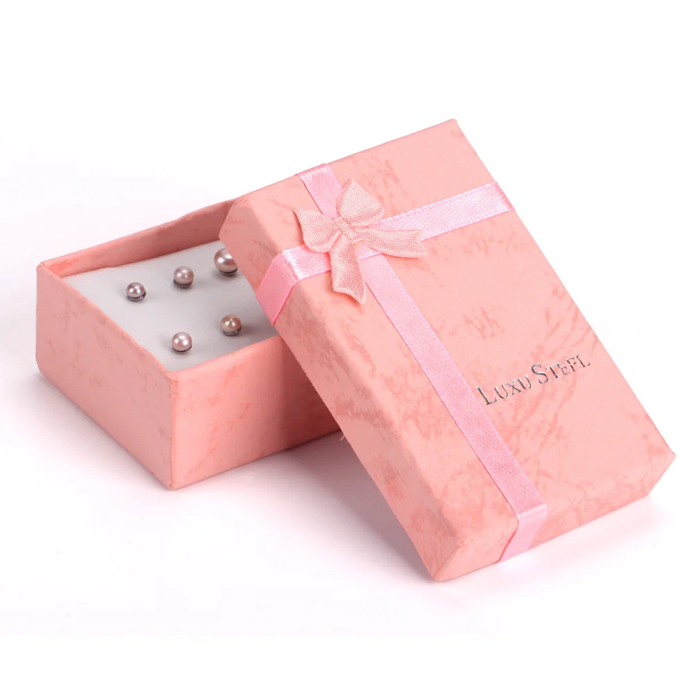 Серьги-гвоздики LUXUKISSKIDS 6 парт/кор. oorbellen розовые/белые искусственные бриллианты