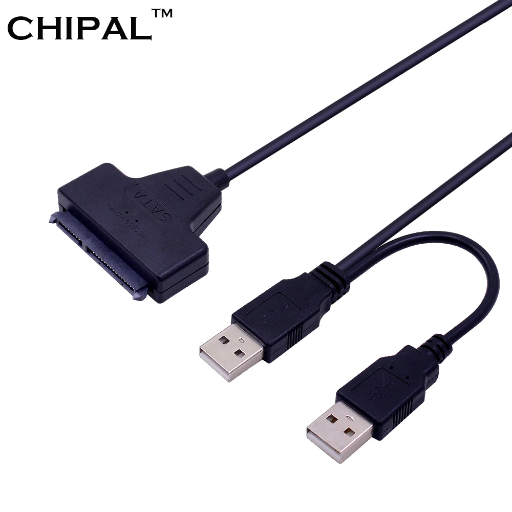 CHIPAL 10 шт. USB 2 0 до 7 + 15 22Pin SATA 3 Кабель адаптер конвертер для 5 дюймового жесткого