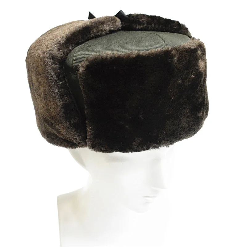 Зимняя мужская и женская шапка, утолщенная, из искусственного меха, сохраняет тепло, ветрозащитная, Русская Шапка-бомбер, шапка-ушанка GDD99
