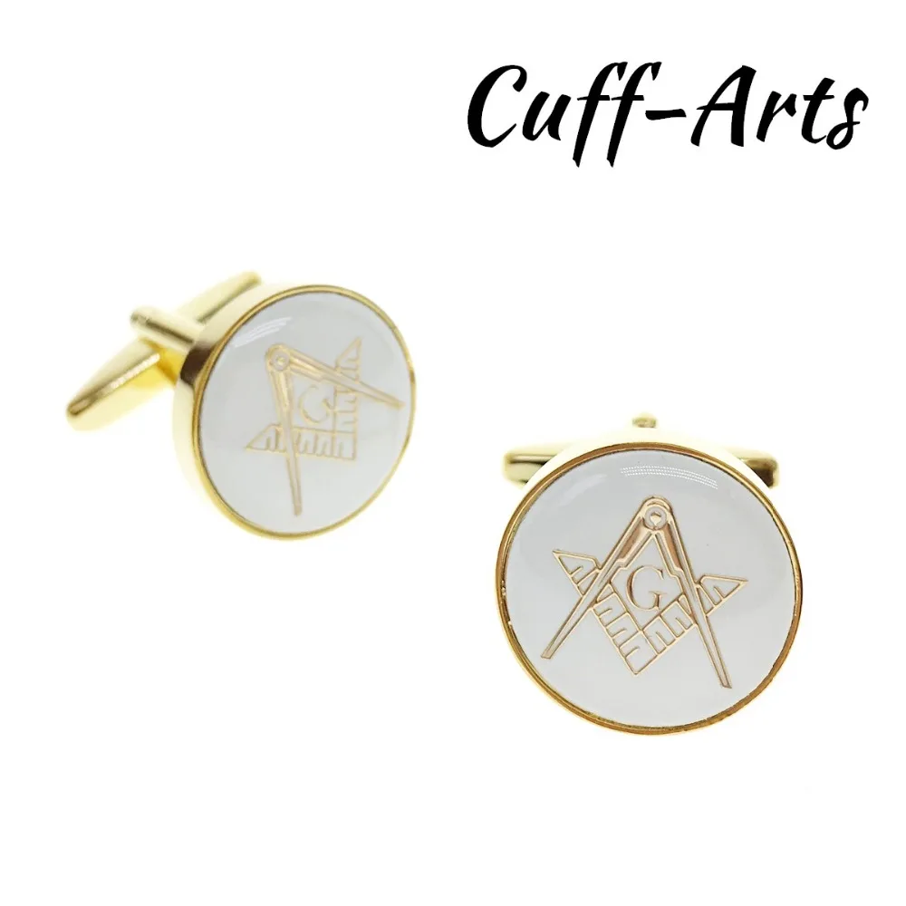 

Cuffarts Masonic Cufflinks Fashion Cuff Links Jewelry Design For Men Shirt Studs Gift Lawyer Relojes Gold Cufflinks C10167